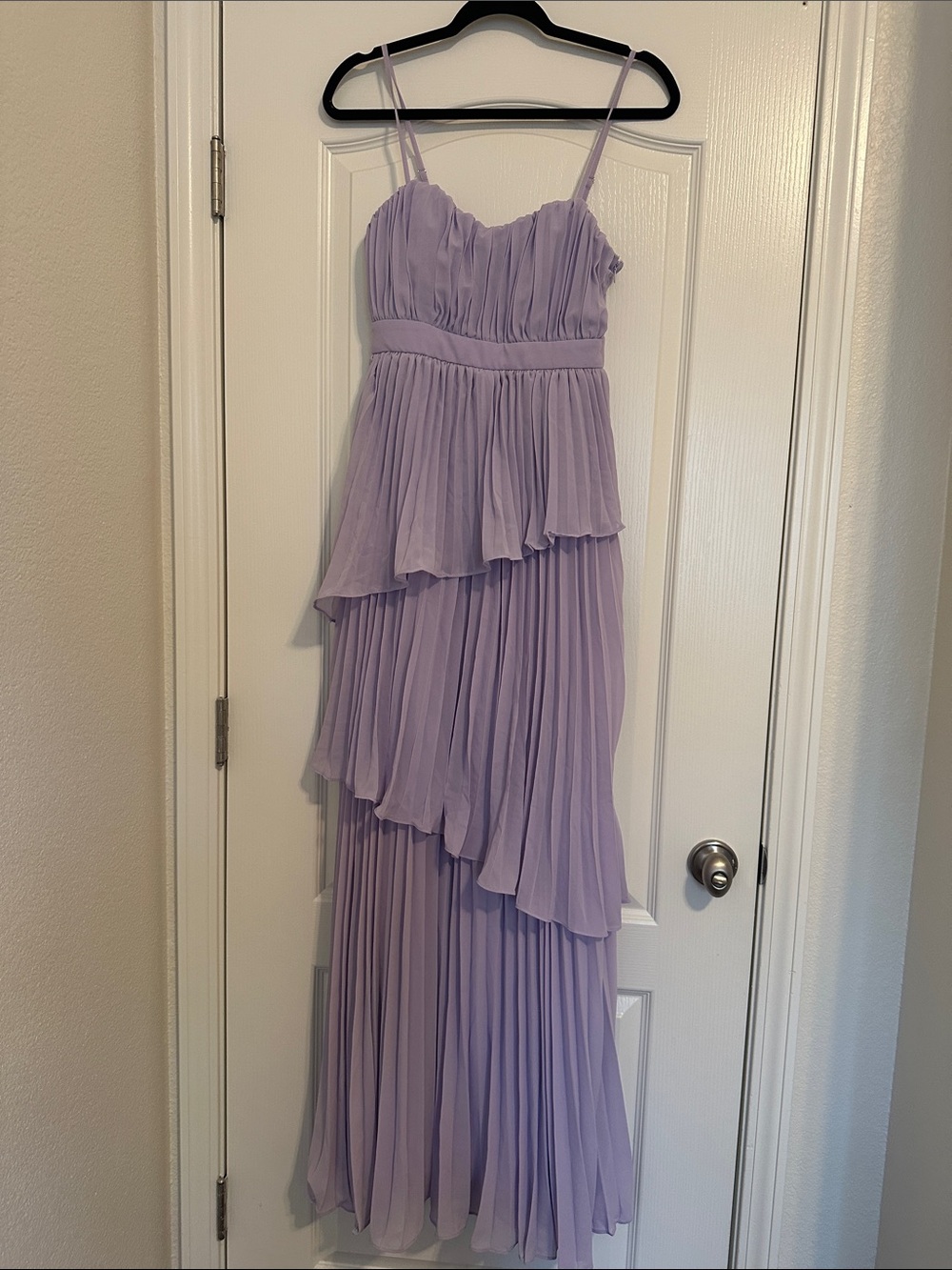 Lulu's Lavender Tiered Pleated Maxi Dress - Picture 2 of 6